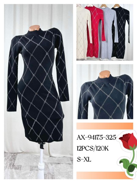 Sukienki damskie , size S-XL, paczka 12szt ,Mix kolor