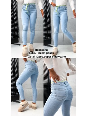 Spodnie Jeansy damskie ,Size xs-xl.paczka 12szt,