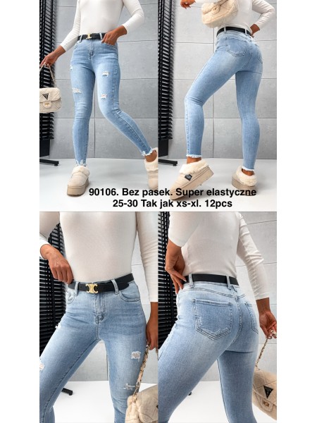 Spodnie Jeansy damskie ,Size xs-xl.paczka 12szt,