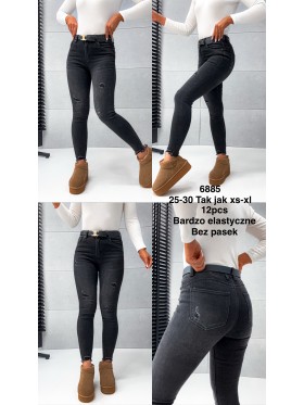 Spodnie Jeansy damskie ,Size 25-30.paczka 12szt,