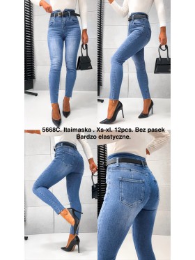 Spodnie Jeansy damskie ,Size xs-xl.paczka 12szt,