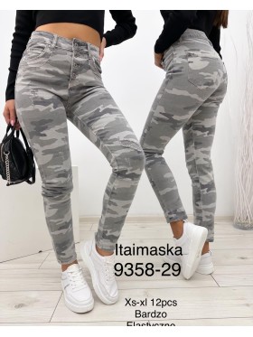 Spodnie Jeansy damskie ,Size xs-xl.paczka 12szt,