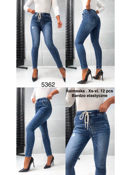 Spodnie Jeansy damskie ,Size xs-xl.paczka 12szt,