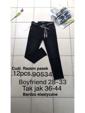 Spodnie Jeansy damskie  .Size 36-44.paczka 12szt,