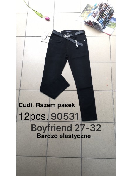 Spodnie Jeansy damskie  .Size 27-32.paczka 12szt,