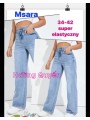 Spodnie Jeansy super elastyczny damskie M'sara .Size 34-42.paczka 10szt,