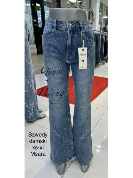 Spodnie Jeansy   elastyczny damskie M'sara .Size xs-xl.paczka 12szt,