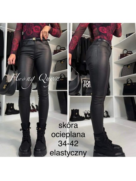 Spodnie skórzane  damskie  .Size 34-42.paczka 10szt,