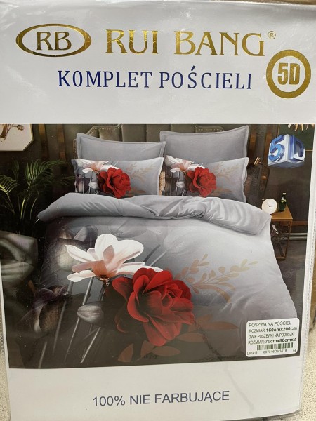 Komplet pościeli 100% satyna - bawełna 3 Częściowy Rozmiar :160/200cm