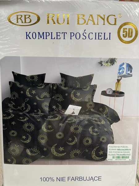 Komplet pościeli 100% satyna - bawełna 3 Częściowy Rozmiar :160/200cm