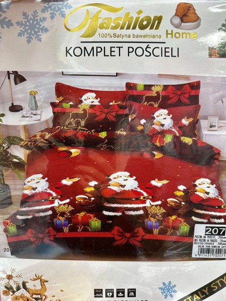 Komplet pościeli 100% satyna - bawełna 4 Częściowy Rozmiar :200/220cm