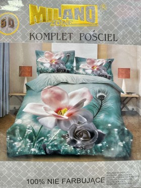 Komplet pościeli 100% satyna - bawełna 4 Częściowy Rozmiar :200/220cm