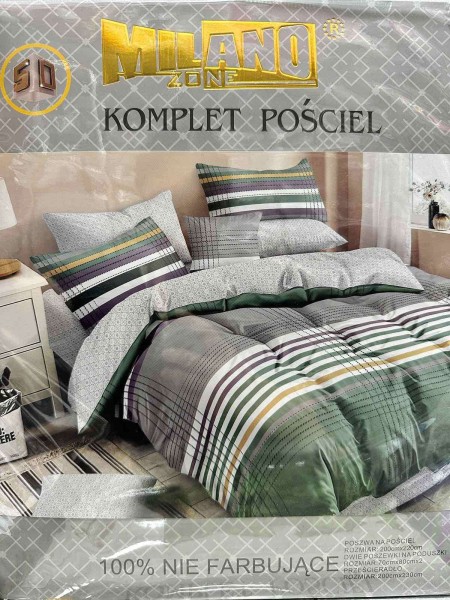 Komplet pościeli 100% satyna - bawełna 4 Częściowy Rozmiar :200/220cm