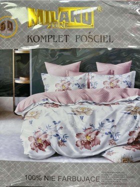 Komplet pościeli 100% satyna - bawełna 4 Częściowy Rozmiar :200/220cm