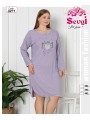 Koszule nocne  damskie tureckie, size 2xl-4xl, paczka 12szt ,mix kolor