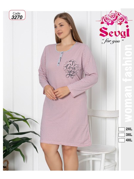 Koszule nocne  damskie tureckie, size 2xl-4xl, paczka 12szt ,mix kolor