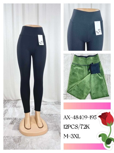 Legginsy damskie , size M-3XL, paczka 12szt ,1 kolor