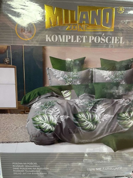 Komplet pościeli 100% satyna - bawełna 3 Częściowy Rozmiar :160/200cm