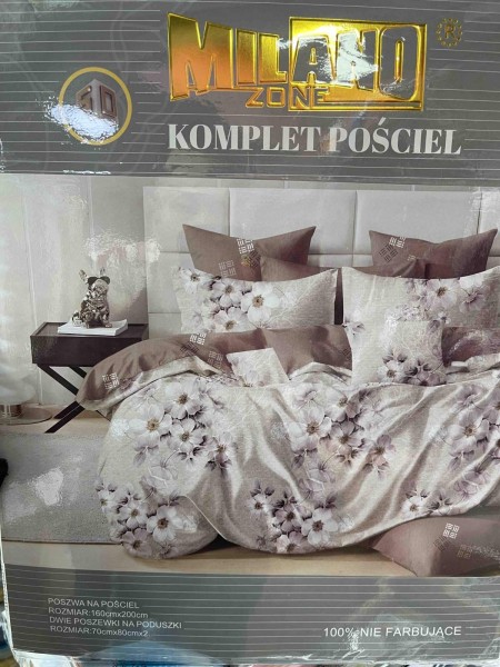 Komplet pościeli 100% satyna - bawełna 3 Częściowy Rozmiar :160/200cm