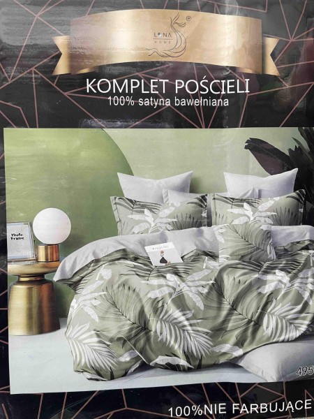 Komplet pościeli 100% satyna - bawełna 4 Częściowy Rozmiar :200/220cm