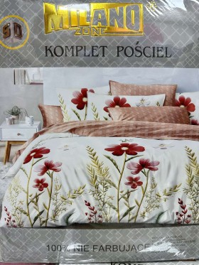 Komplet pościeli 100% satyna - bawełna 4 Częściowy Rozmiar :200/220cm