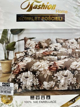 Komplet pościeli 100% satyna - bawełna 4 Częściowy Rozmiar :200/220cm