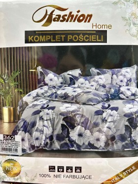 Komplet pościeli 100% satyna - bawełna 4 Częściowy Rozmiar :200/220cm