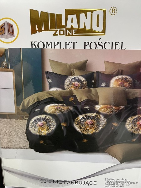 Komplet pościeli 100% satyna - bawełna 3 Częściowy Rozmiar :200/220cm