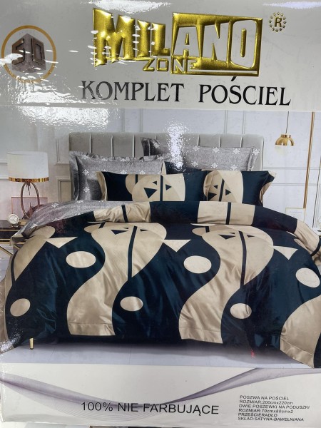 Komplet pościeli 100% satyna - bawełna 3 Częściowy Rozmiar :200/220cm