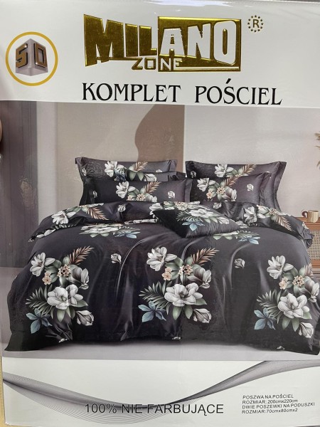 Komplet pościeli 100% satyna - bawełna 3 Częściowy Rozmiar :200/220cm