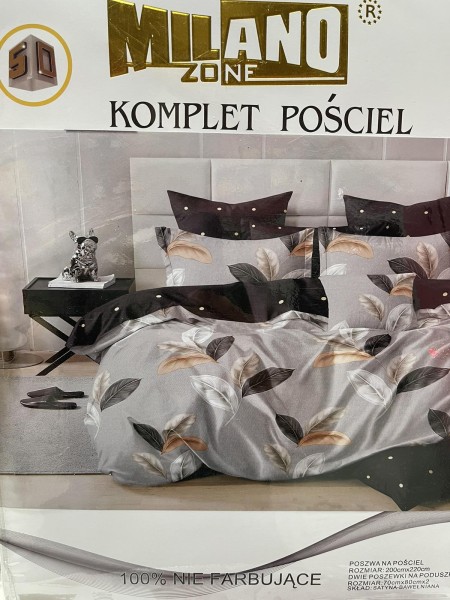 Komplet pościeli 100% satyna - bawełna 3 Częściowy Rozmiar :200/220cm