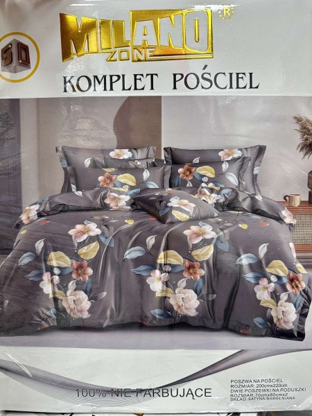 Komplet pościeli 100% satyna - bawełna 3 Częściowy Rozmiar :200/220cm