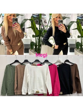 Bluzy damskie Tureckie Megi, size uni ,paczka 6szt mix kolor