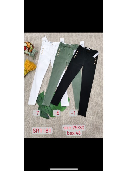 Spodnie Jeansy damskie .Size 25-30 .paczka 12szt,