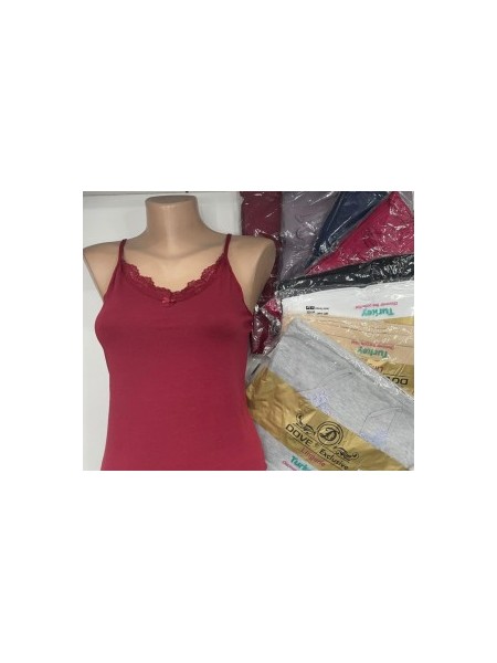 Podkoszulka damska TURECKA. Size L-3XL, Mix Kolor (12 szt/paczka)