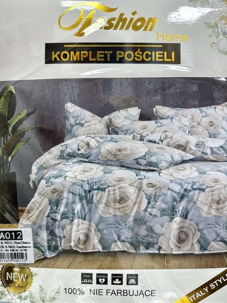 Komplet pościeli 100% satyna - bawełna 3 Częściowy Rozmiar : 200/220cm