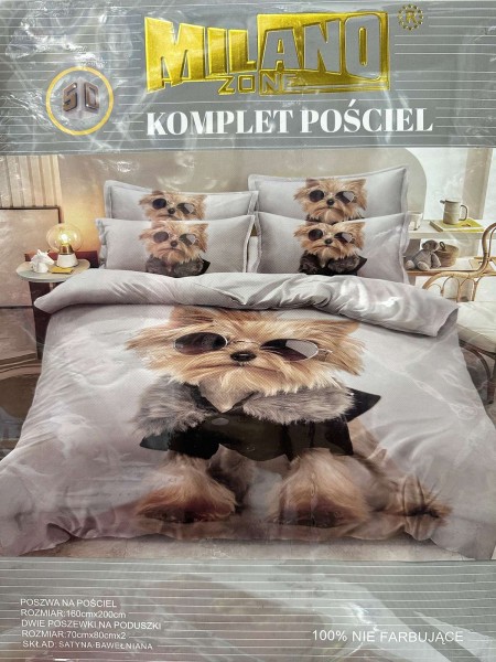 Komplet pościeli 100% satyna - bawełna 3 Częściowy Rozmiar :160/200cm