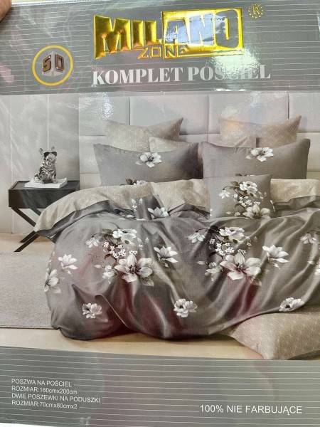 Komplet pościeli 100% satyna - bawełna 3 Częściowy Rozmiar :160/200cm