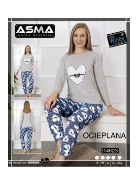 Piżama damska ocieplana TURECKA. Size S-2XL, Kolor Jak na zdjęciu (5 szt/pacza)