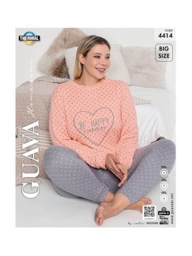 Piżama damska Thermal TURECKA. Size 2XL-4XL, Kolor Jak na zdjęciu (3 szt/pacza)