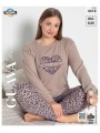 Piżama damska Thermal TURECKA. Size 2XL-4XL, Kolor Jak na zdjęciu (3 szt/pacza)