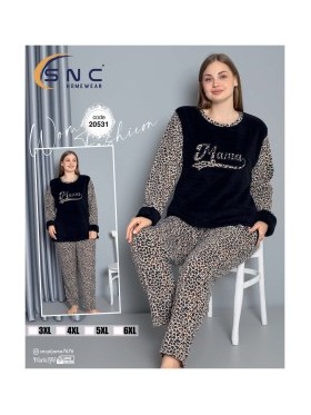 Piżama damska wellsoft TURECKA. Size 3XL-6XL, Kolor Jak na zdjęciu (4 szt/pacza)