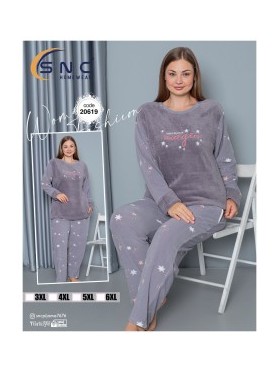 Piżama damska wellsoft TURECKA. Size 3XL-6XL, Kolor Jak na zdjęciu (4 szt/pacza)