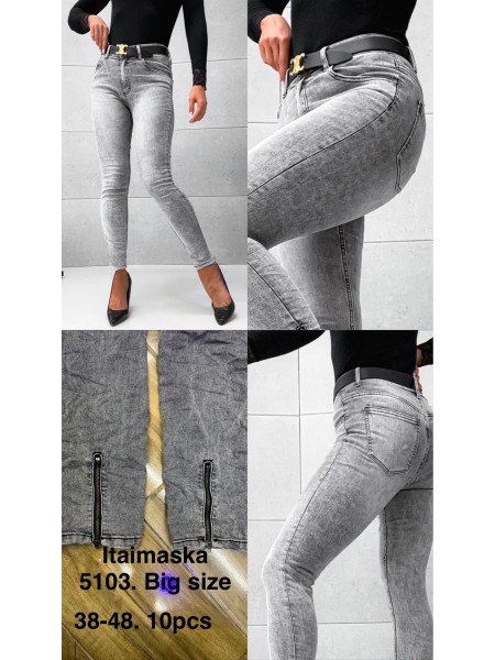 Spodnie Jeansy damskie .BigSize 38-48.paczka 10szt,