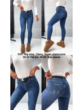 Spodnie Jeansy damskie .BigSize 36-46.paczka 12szt,