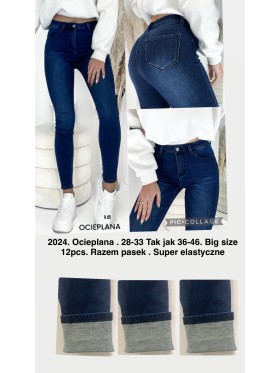 Spodnie Jeansy damskie .Size 36-46.paczka 12szt,