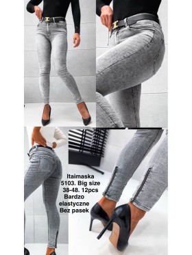 Spodnie Jeansy damskie .BigSize 38-48.paczka 12szt,