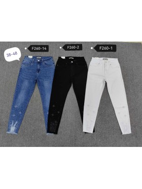 Spodnie Jeansy damskie .bigSize 38-48.paczka 12szt,