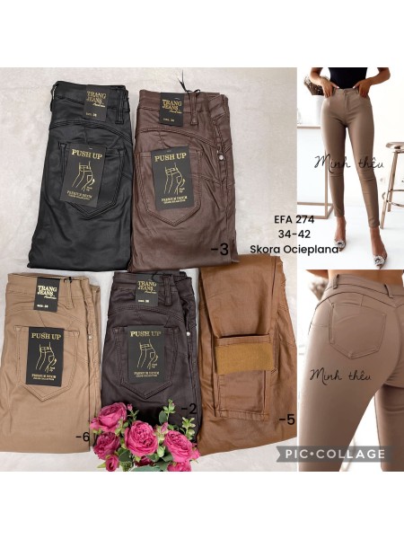 Spodnie skórzane damskie .Size 34-42 paczka 10szt,