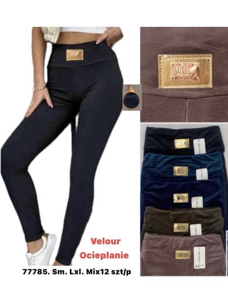 Legginsy welurowe damskie , size s-xl, paczka 12szt ,mix kolor